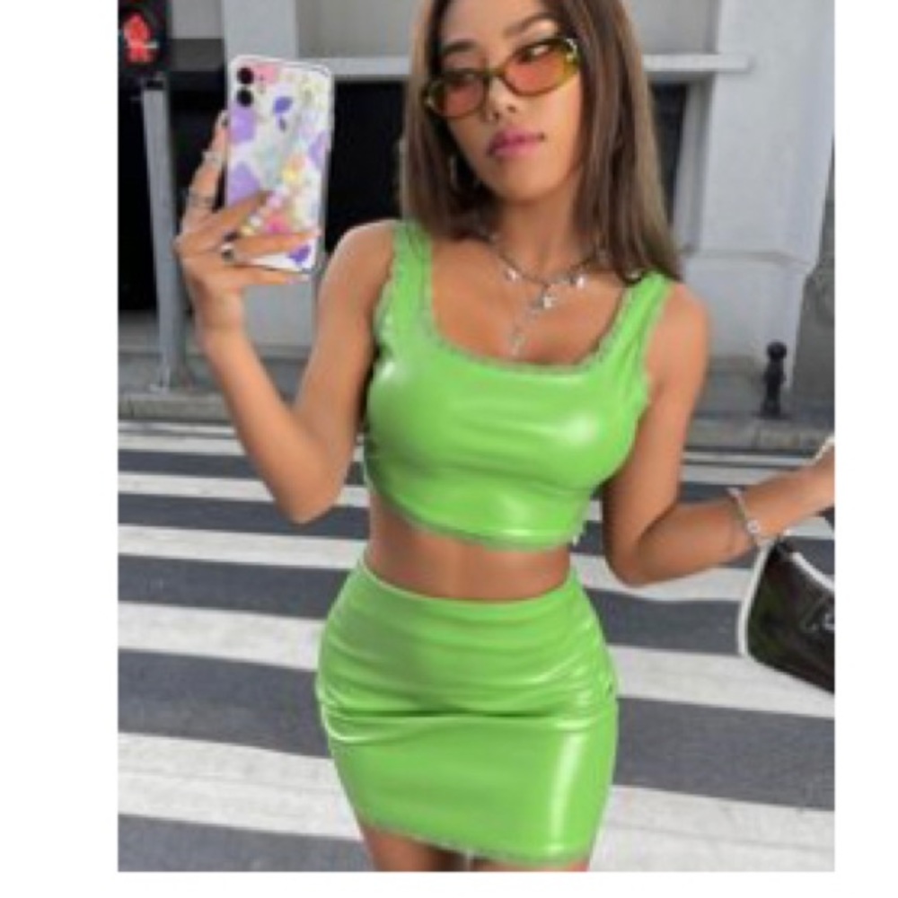Leather two piece